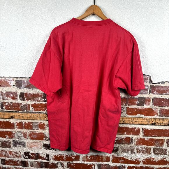 Vintage Pluma Shirt Sz XL Red Heavyweight Cotton Short Sleeve Crewneck Athletic - Picture 6 of 6